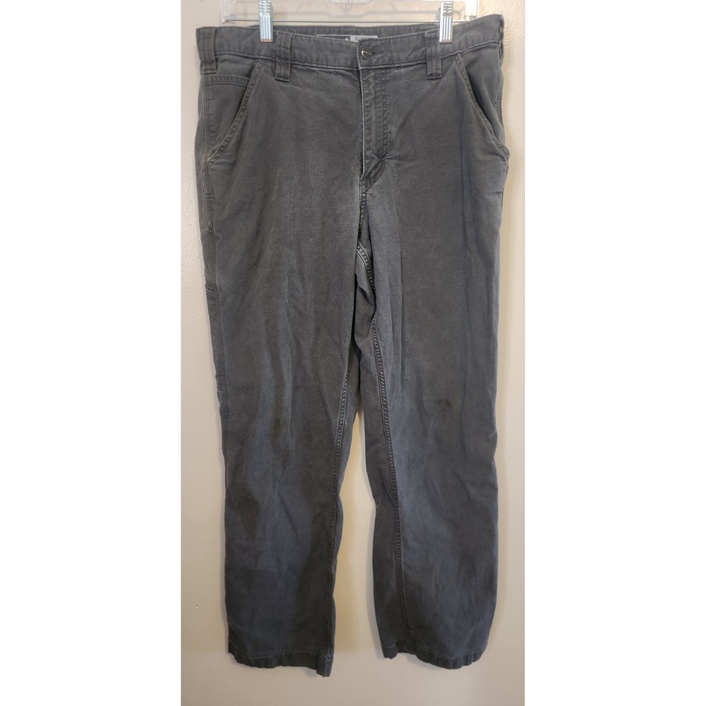 Men's Carhartt Relaxed Fit Rugged Flex 34 X 32 Pants Canvas 5 Pocket BN2291-M